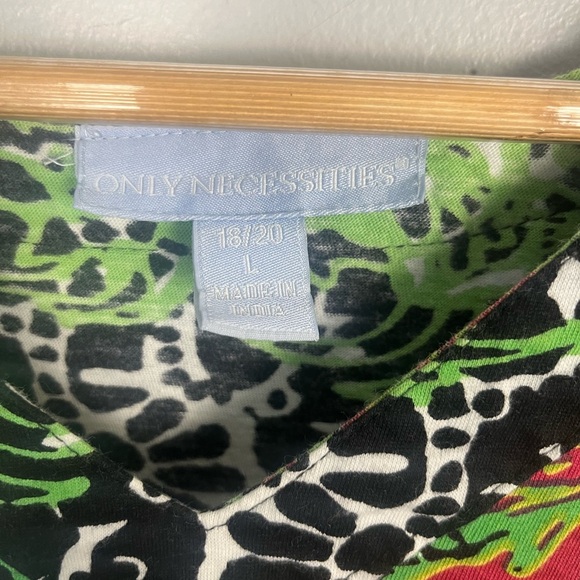 Only necessities Long Crinkle Cotton Lounger in Black Batik size 18-20 - Picture 7 of 7